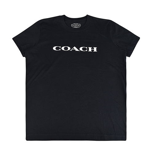 COACH COACH LOGO純棉白字圓領短袖T恤(女款/ COACH COACH LOGO純棉白字圓領短袖T恤(女款/