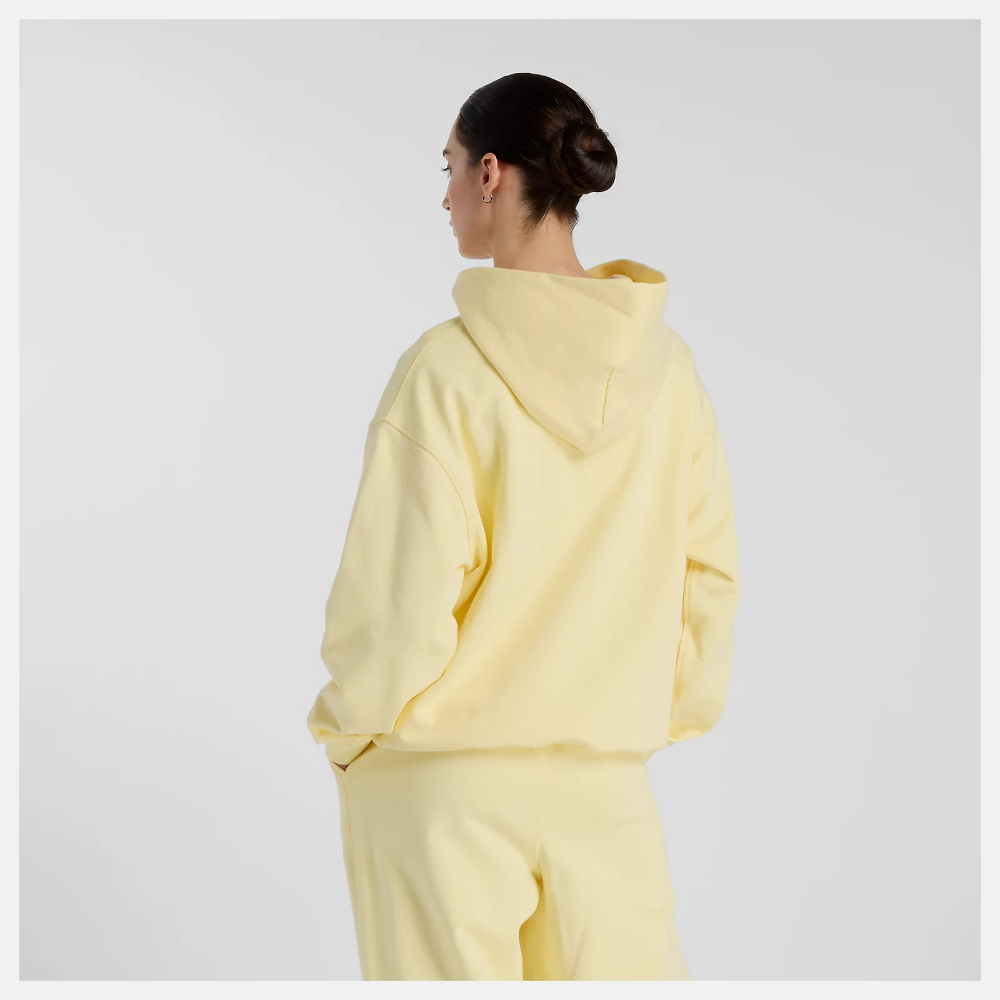 NEW BALANCE NB 長袖上衣 女 帽T 美規 黃 