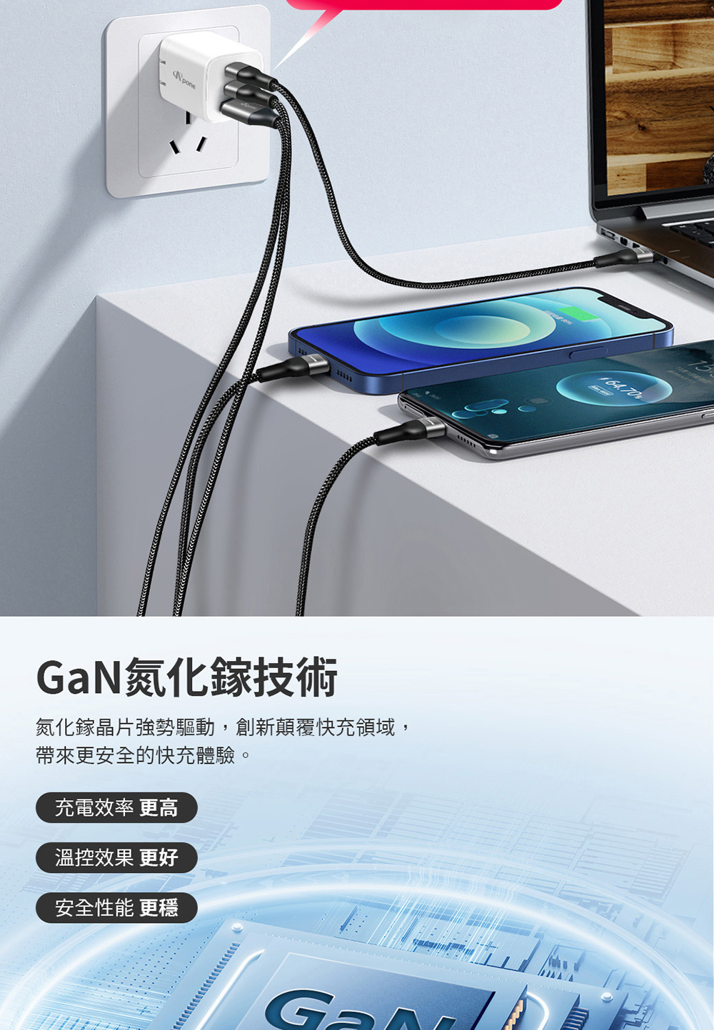 Apone Speedy 65W GaN 氮化鎵 快充充電器