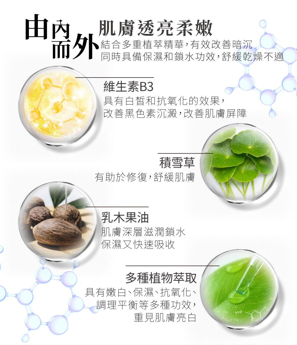 同時具備保濕和鎖水功效,舒緩乾燥不適