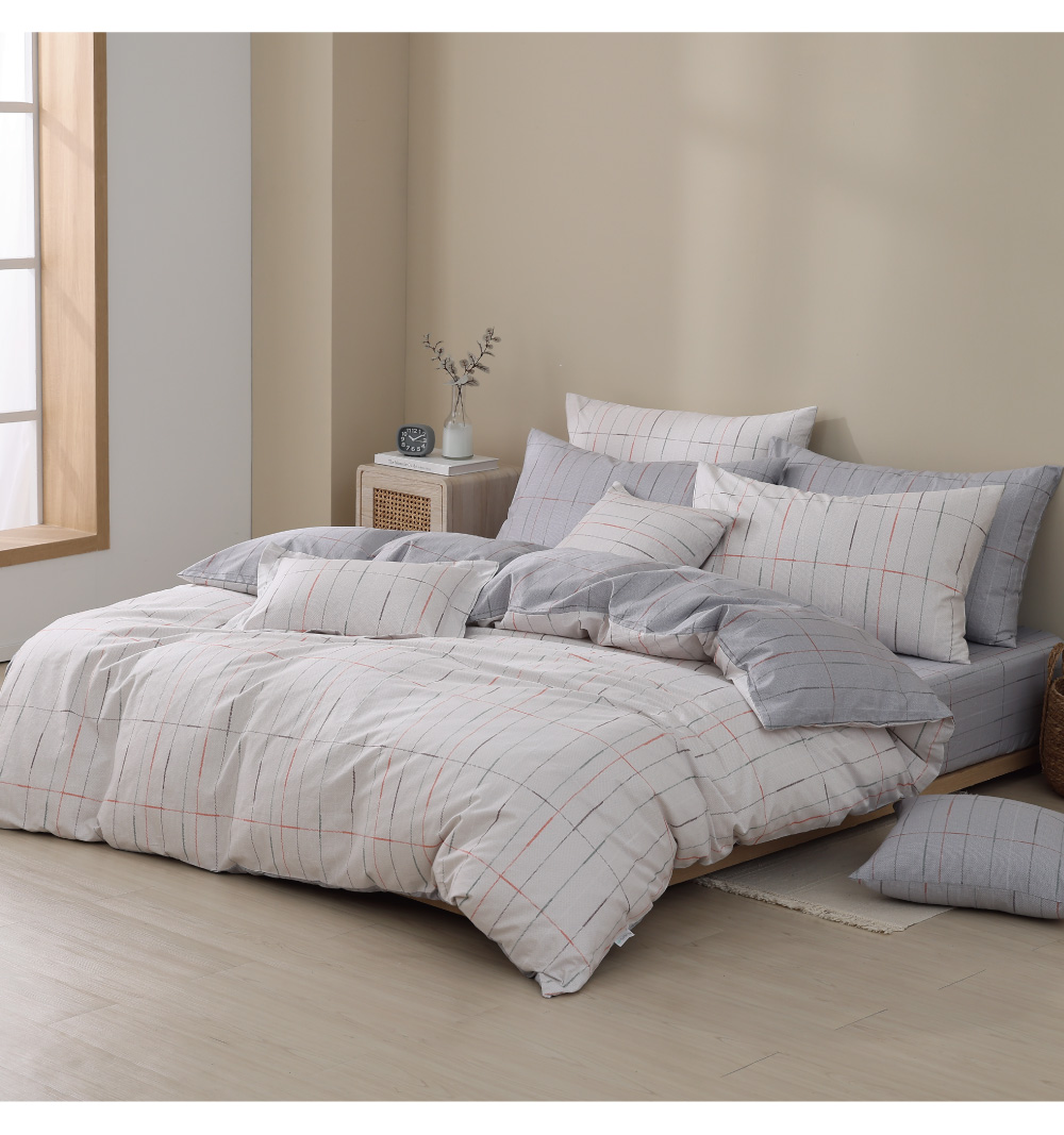 GOLDEN-TIME 40支精梳棉薄被套床包組-和風雅居(