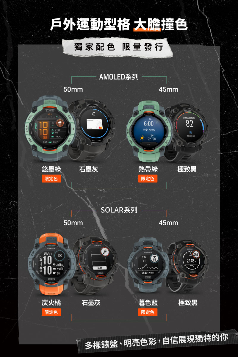 多樣錶盤、明亮色彩,自信展現獨特的你