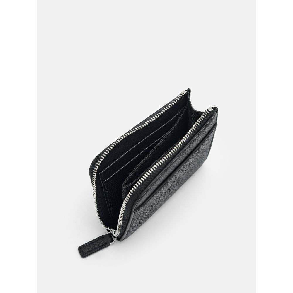 PEDRO 壓花皮革微形錢包-灰褐色/黑色(小CK集團品牌 PEDRO 壓花皮革微形錢包-灰褐色/黑色(小CK集團品牌