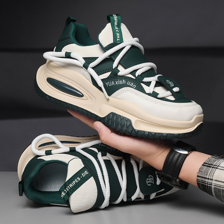 Taroko 拼色老爹繫帶男性厚底內裡加絨運動休閒鞋(6色可 Taroko 拼色老爹繫帶男性厚底內裡加絨運動休閒鞋(6色可