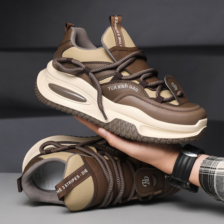 Taroko 拼色老爹繫帶男性厚底內裡加絨運動休閒鞋(6色可 Taroko 拼色老爹繫帶男性厚底內裡加絨運動休閒鞋(6色可