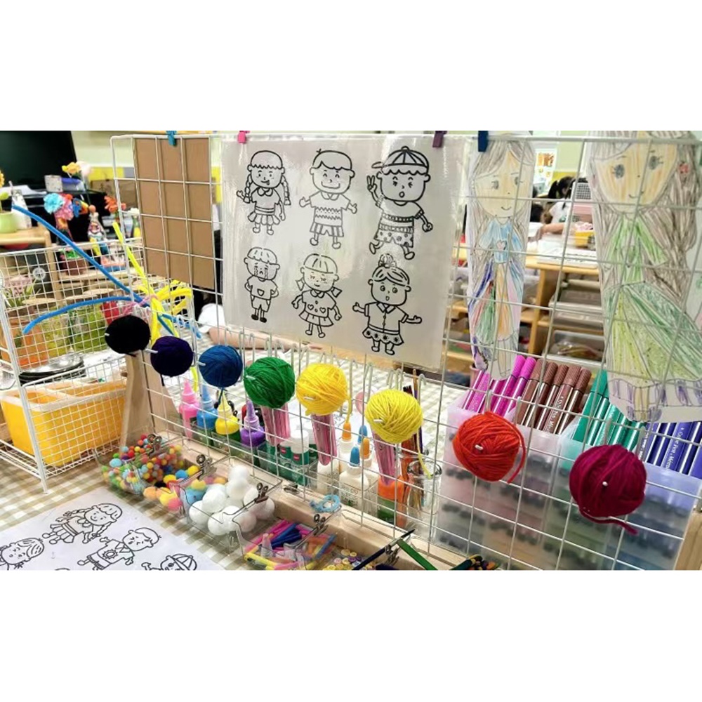 無名精選 鐵網展示架-中45*45網格(ㄇ字一體底座 網格掛