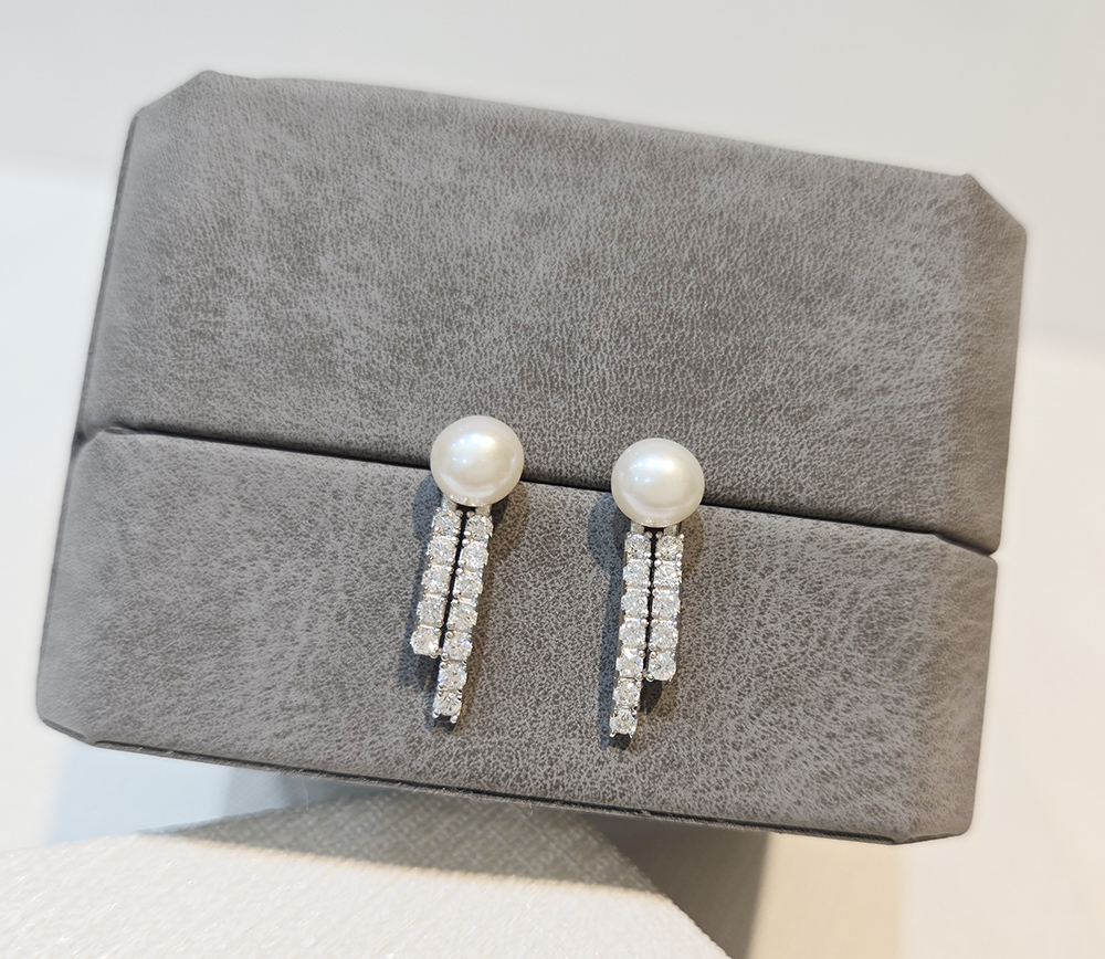 Ms caramelo 焦糖小姐 925純銀鍍K白 弧線滿鑽