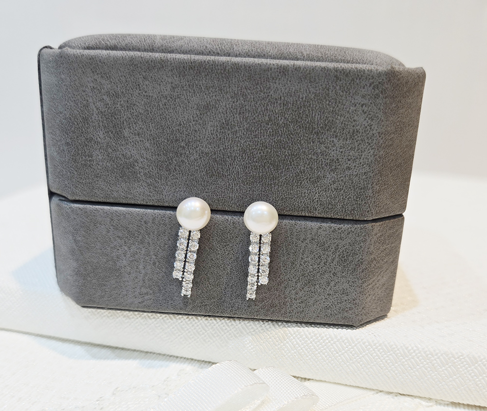 Ms caramelo 焦糖小姐 925純銀鍍K白 弧線滿鑽