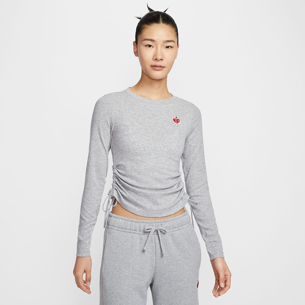 NIKE 耐吉 長袖上衣 女 短版 AS W NSW RIB