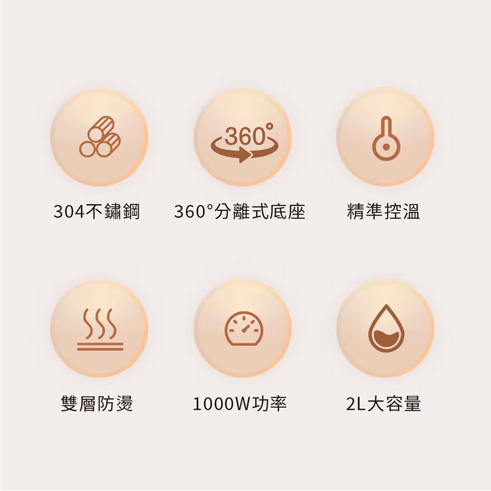 Giaretti珈樂堤 2L雙層防燙不鏽鋼快煮壺(GT-KT
