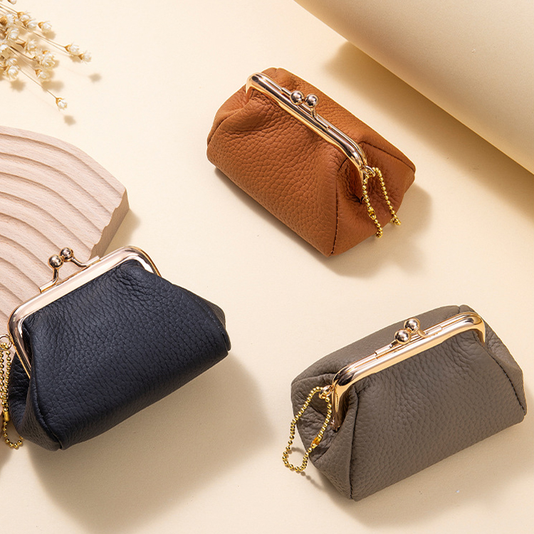 Sp house 日系口金包夾子扣金鍊真皮零錢包(6色可選) Sp house 日系口金包夾子扣金鍊真皮零錢包(6色可選)