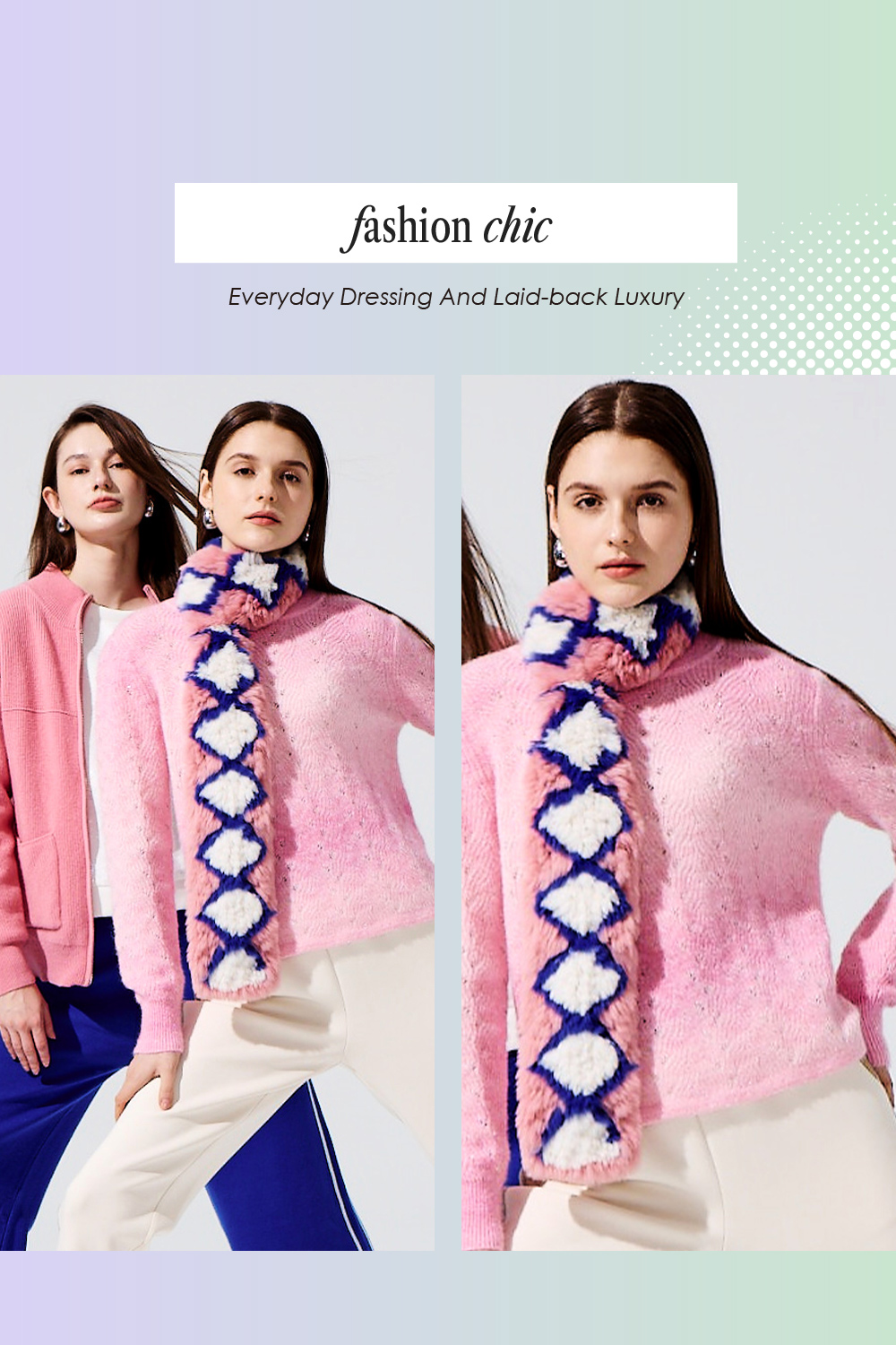 KERAIA 克萊亞 希利爾湖嫩粉漸層毛海針織上衣優惠推薦