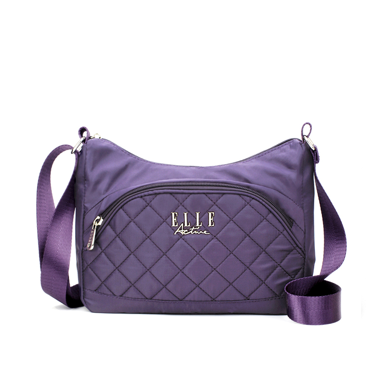 ELLE ACTIVE 生活印記系列-側背包/斜背包-大(紫 ELLE ACTIVE 生活印記系列-側背包/斜背包-大(紫