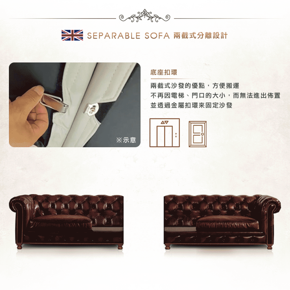 SEPARABLE SOFA 兩截式分離設計