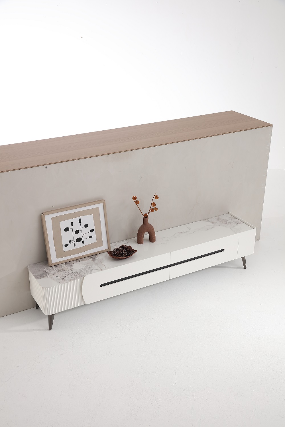 MUNA 家居 162型6.6尺岩板電視櫃/抽屜緩衝滑軌(長