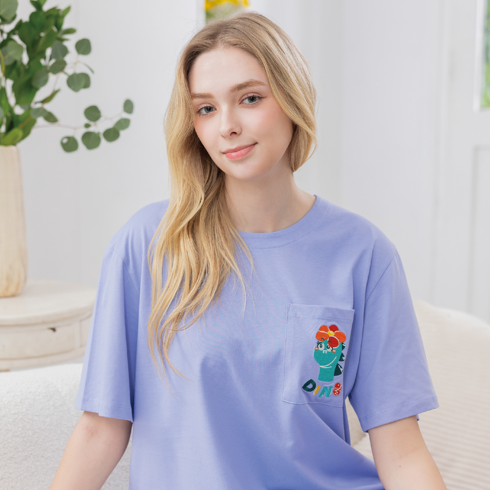 La Felino 羅絲美 花龍寶寶100%棉短袖洋裝睡衣(