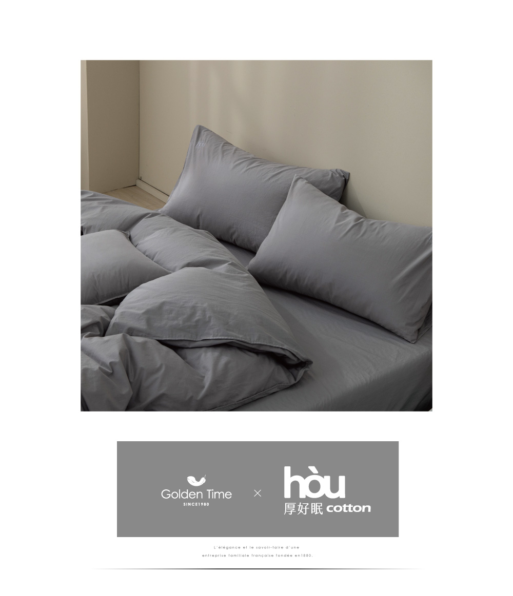 GOLDEN-TIME 厚好眠40支精梳棉單件兩用被套-煙雲
