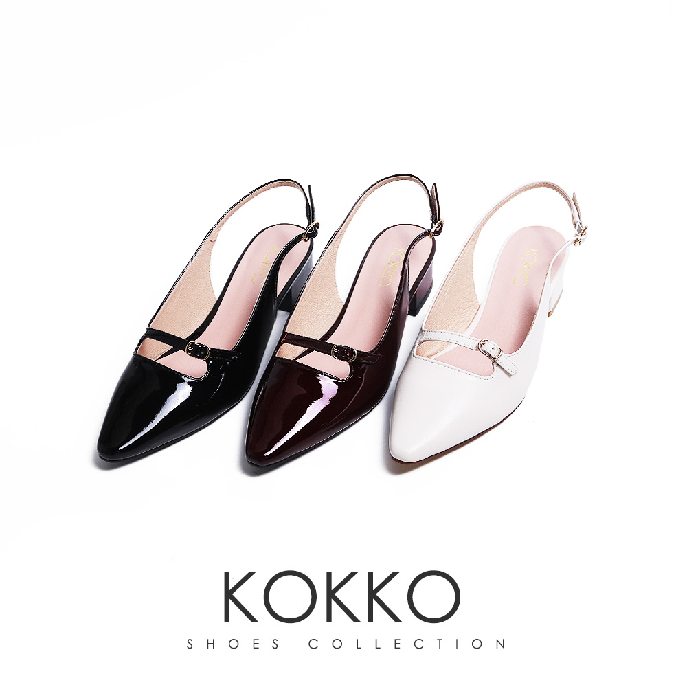 KOKKO 輕奢微性感尖頭後拉帶低跟包鞋(黑色)折扣推薦 KOKKO 輕奢微性感尖頭後拉帶低跟包鞋(黑色)折扣推薦