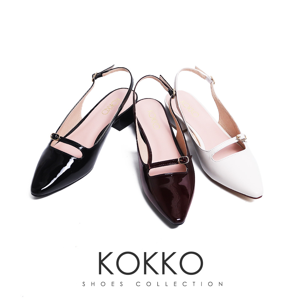 KOKKO 輕奢微性感尖頭後拉帶低跟包鞋(黑色)折扣推薦 KOKKO 輕奢微性感尖頭後拉帶低跟包鞋(黑色)折扣推薦