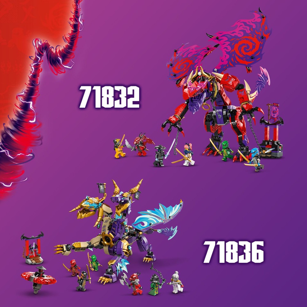 LEGO 樂高】旋風忍者系列71832 混沌龍雷牙(龍模型忍者玩具兒童玩具積木