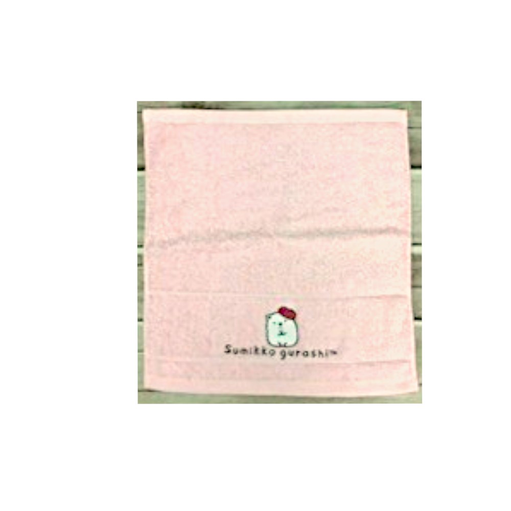 角落生物 角落小夥伴鬆撚繡花方巾六條入-粉色組(顏色隨機出貨