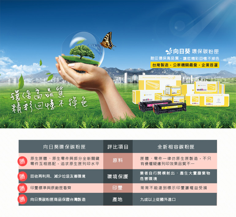 向日葵 for HP C9732A/645A 黃色環保碳粉匣