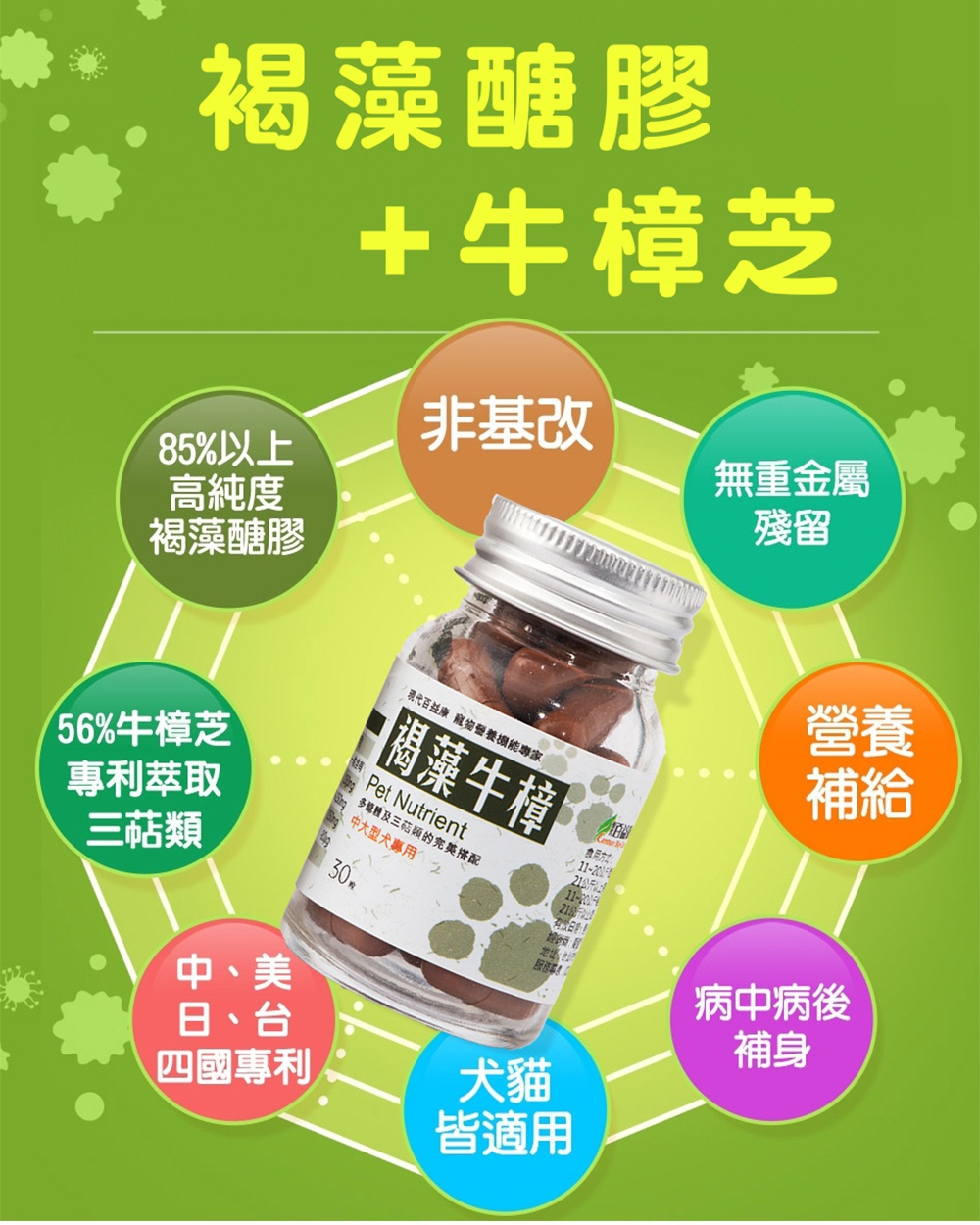 現代百益康 褐藻牛樟膠囊-中大犬 30顆(寵物保健)評價推薦