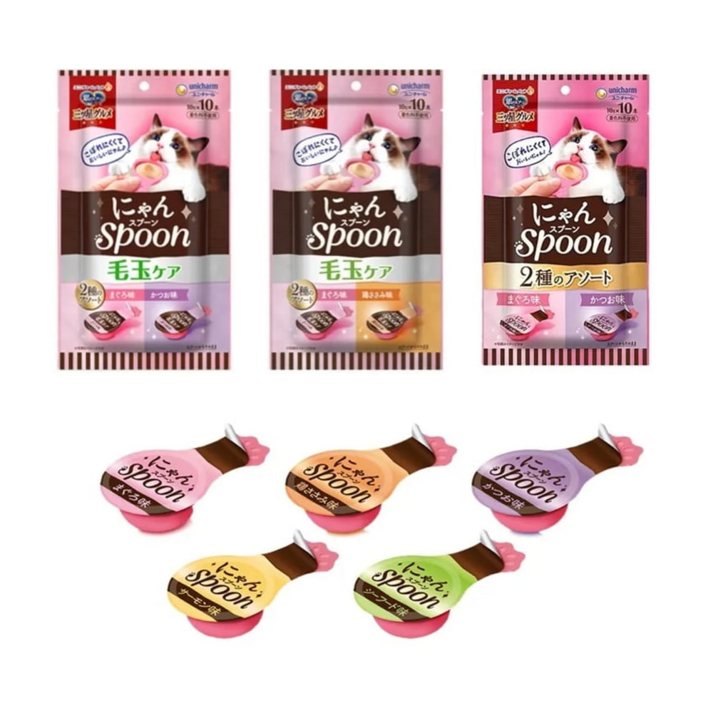 Unicharm Pet 銀湯匙 星美食喵湯匙肉泥 10g×