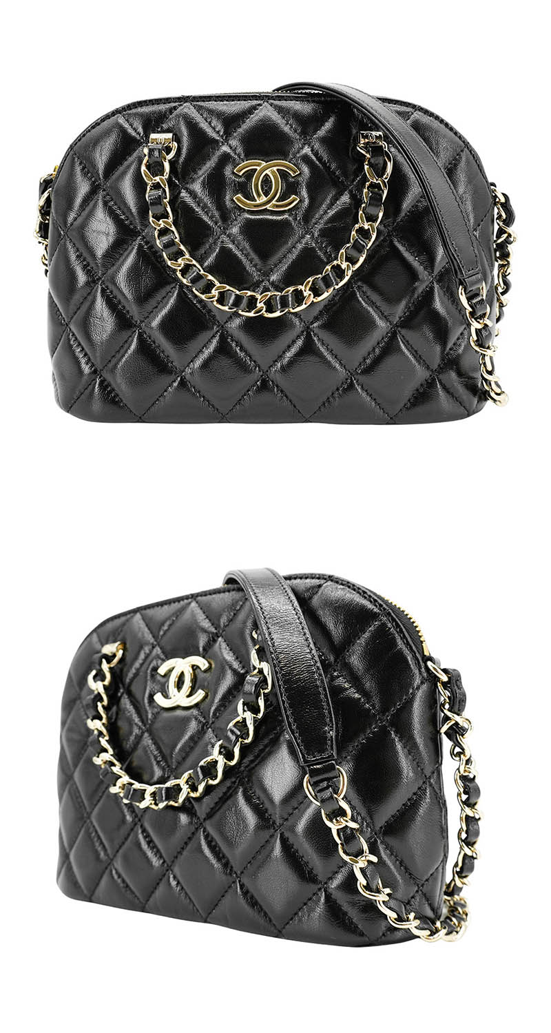 CHANEL 香奈兒 展示品 Matelasse 亮面羊皮淡