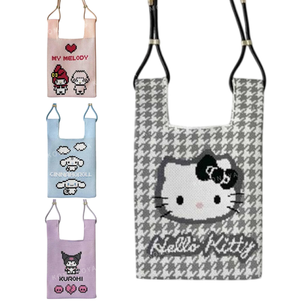 小禮堂 Sanrio 三麗鷗 x ROOTOTE 針織斜背袋