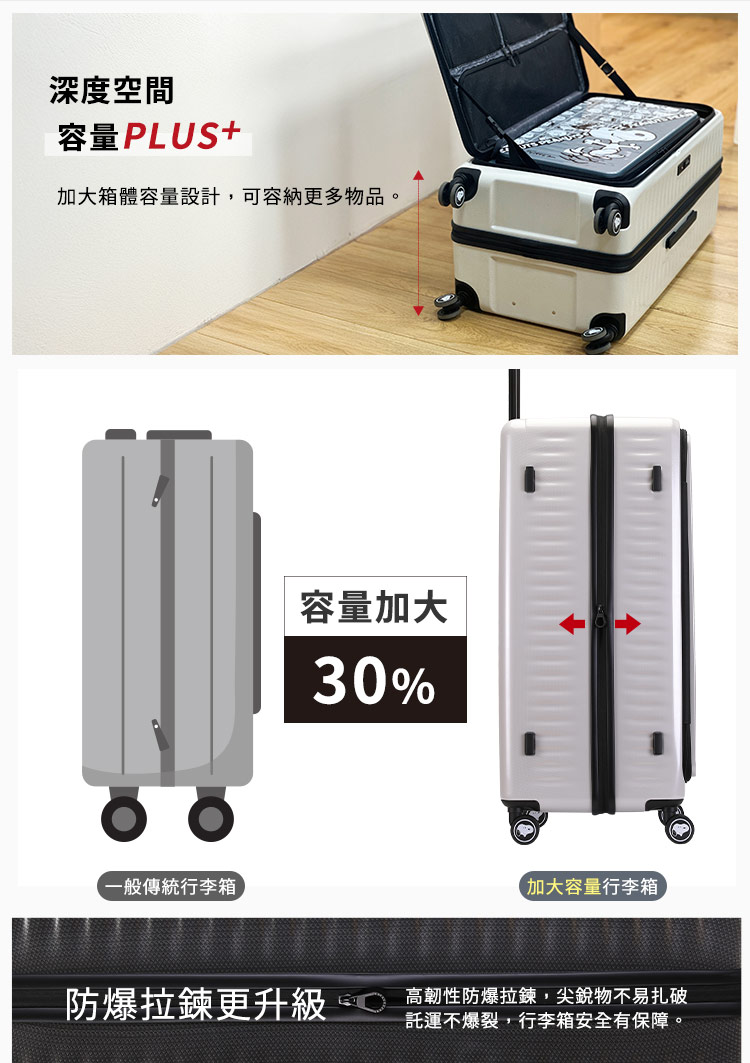加大箱體容量設計,可容納更多物品。