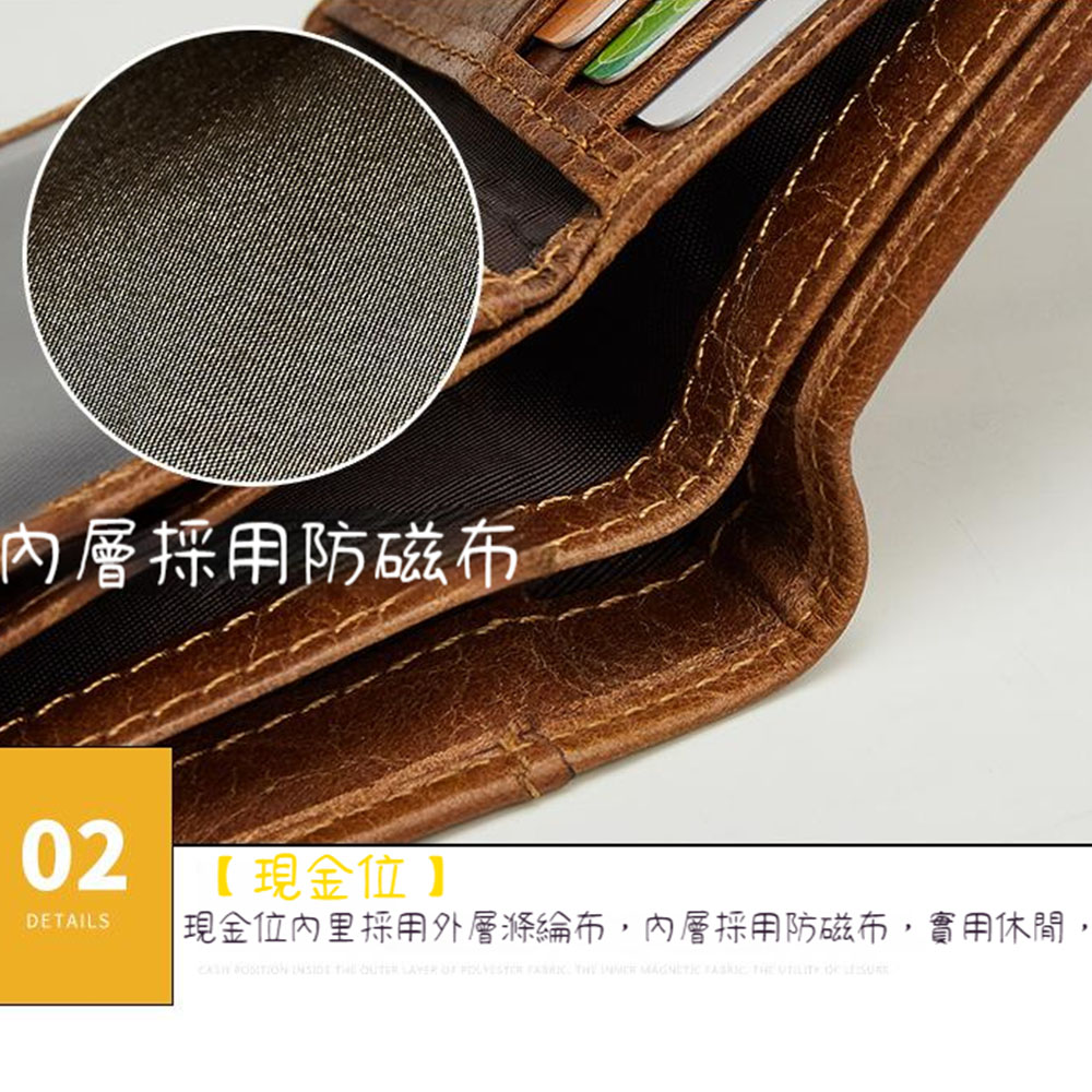 內層採用防磁布 現金位 DETAILS 現金位內里採用外層滌綸布,內層採用防磁布,實用休閒, 