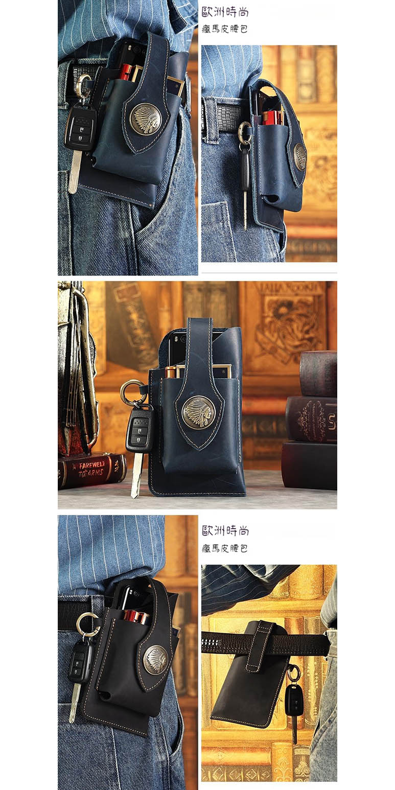 歐洲時尚 瘋馬皮腰包 歐洲時尚 瘋馬皮腰包 