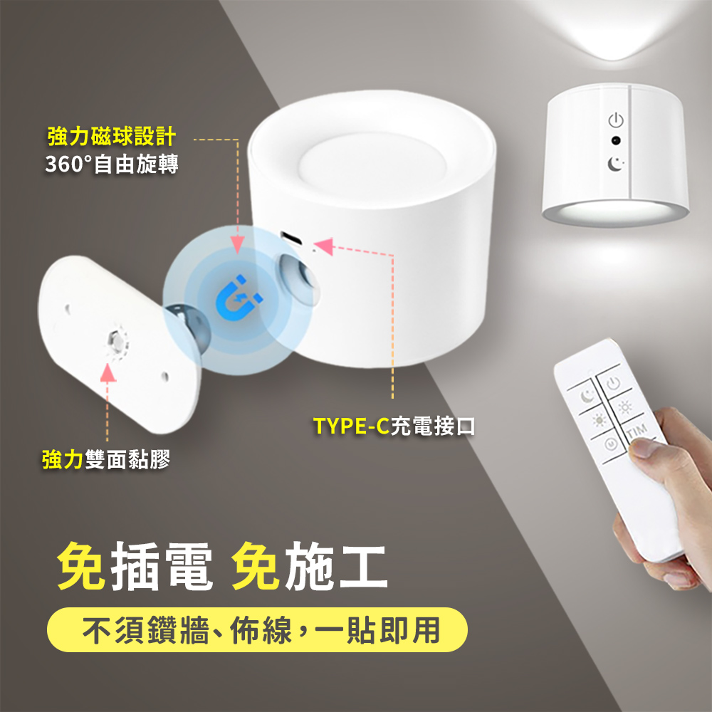 不須鑽牆、佈線,一貼即用