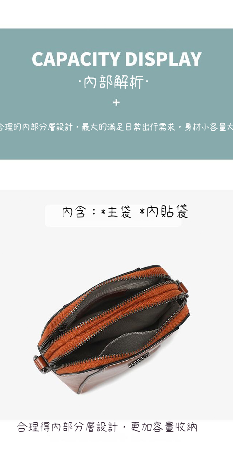 內部解析 合理的內部分層設計,最大的滿足日常出行需求,身材小容量大 內含主袋內貼袋 合理得內部分層設計,更加容量收納 