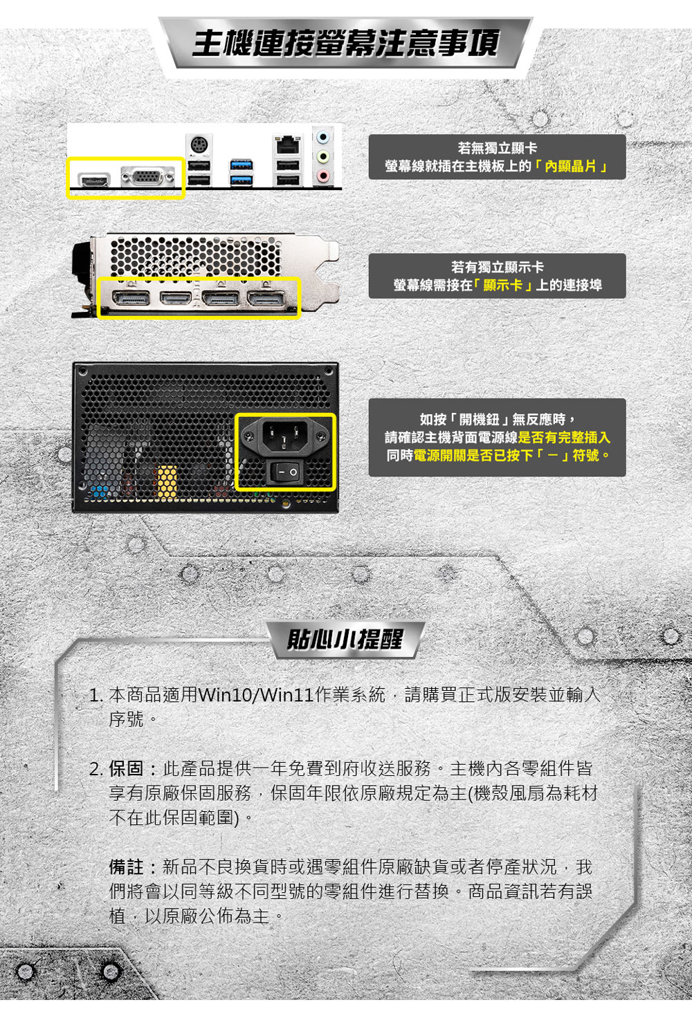 1. 本商品適用Win10Win11作業系統,請購買正式版安裝並輸入