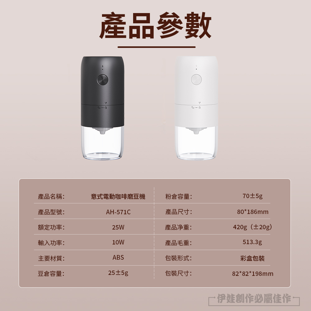 意式電動咖啡磨豆機