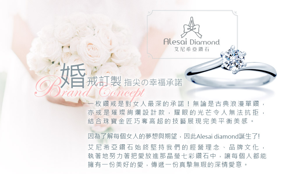 因為了解每個女人的夢想與期望,因此Alesai diamond誕生了