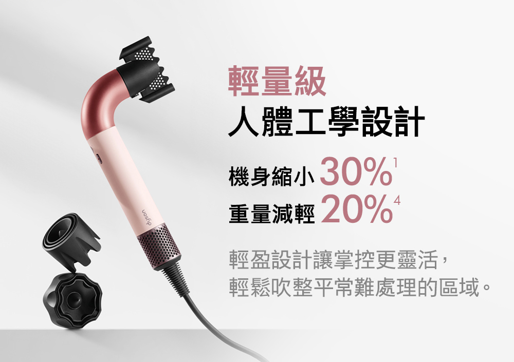 輕鬆吹整平常難處理的區域。
