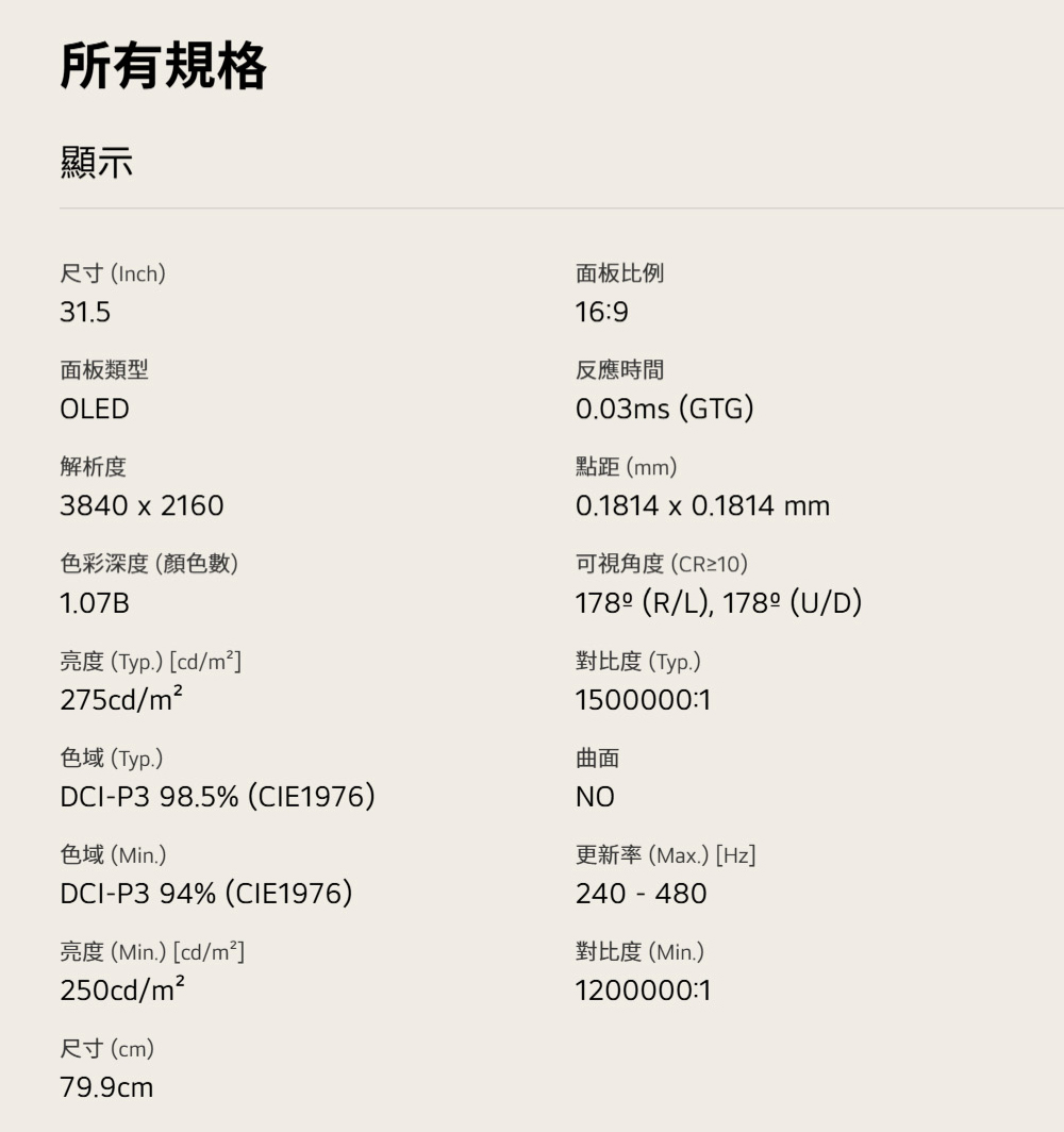 LG樂金 32GS95UV-W - 詳情15