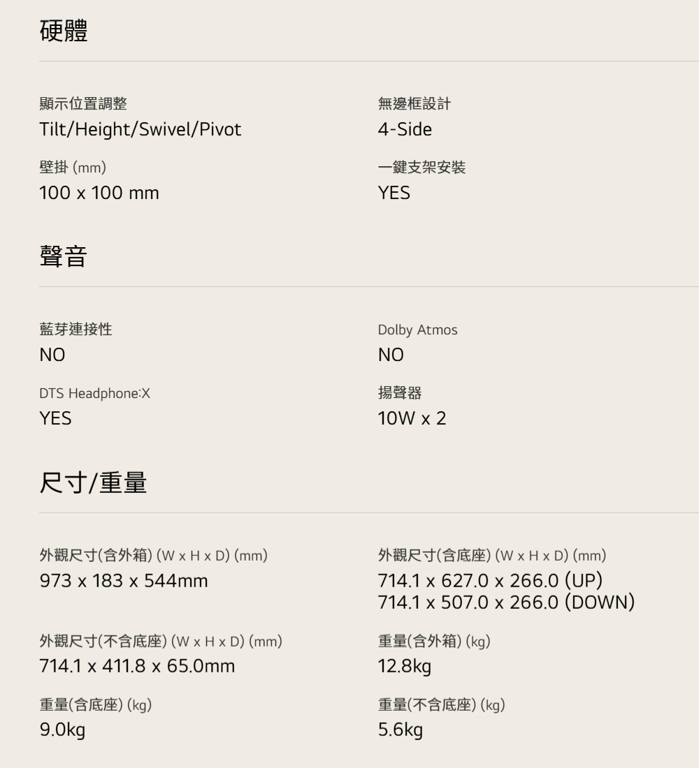 LG樂金 32GS95UV-W - 詳情18