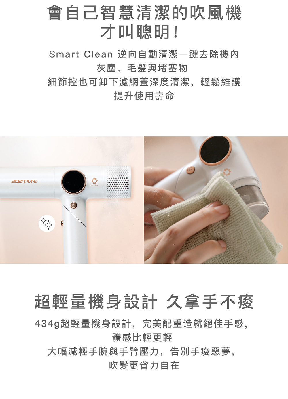 Smart Clean 逆向自動清潔一鍵去除機內