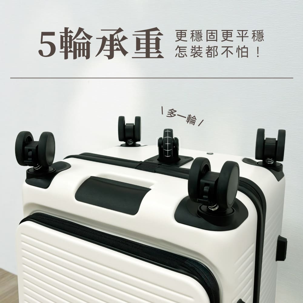 5輪承重 更穩固更平穩 怎裝都不怕 多一輪 