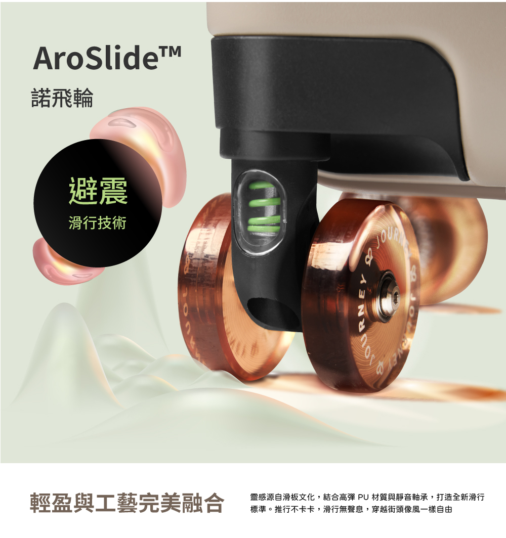 靈感源自滑板文化,結合高彈 PU材質與靜音軸承,打造全新滑行