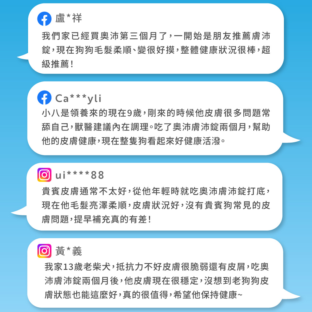 錠,現在狗狗毛髮柔順、變很好摸,整體健康狀況很棒,超