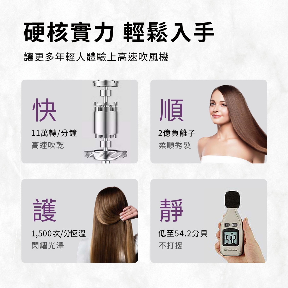讓更多年輕人體驗上高速吹風機