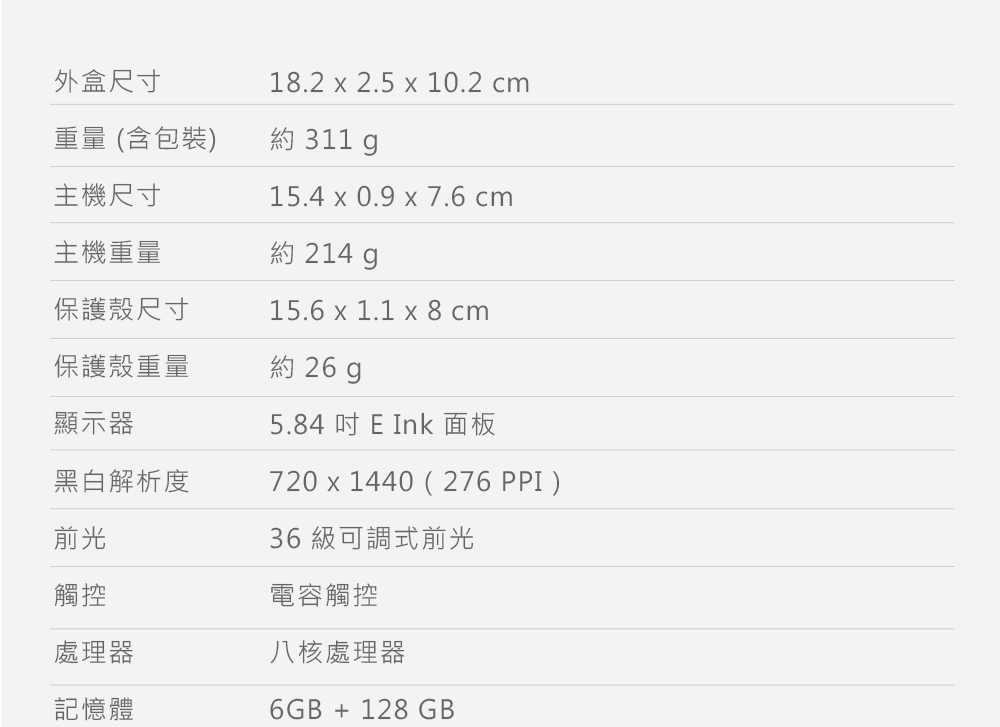 5.84 吋 E Ink 面板