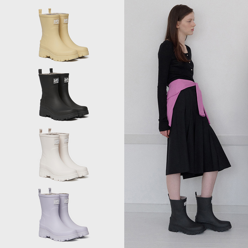 Rockfish Weatherwear】FLATFORM RAIN BOOTS MIDDLE 多色厚底中筒雨靴