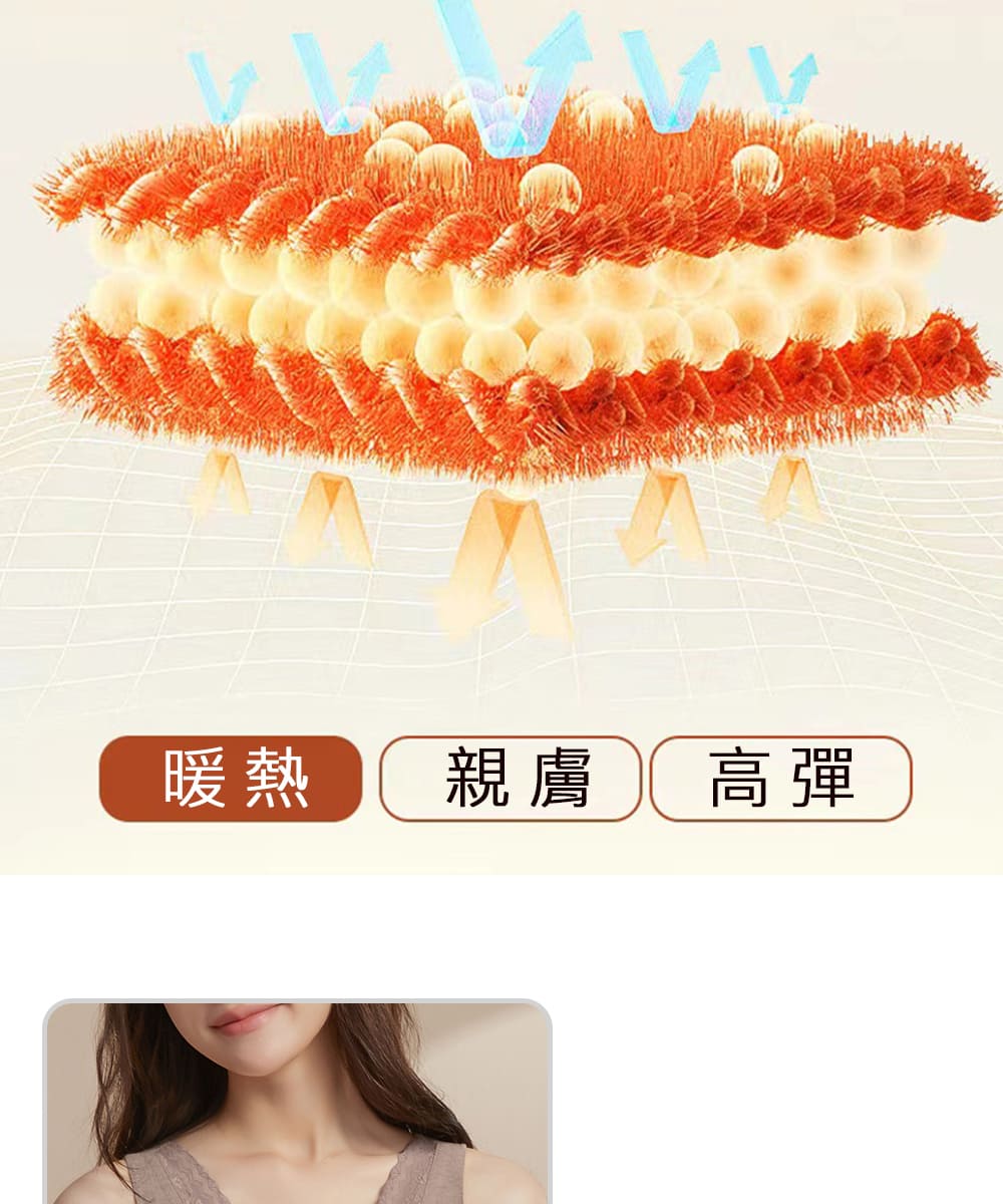暖熱 親膚高彈 