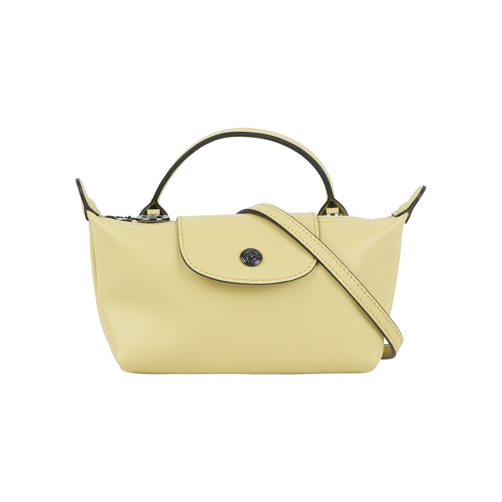 LONGCHAMP】Le Pliage Xtra XS 小牛皮迷你二用包(開心果綠色) - momo